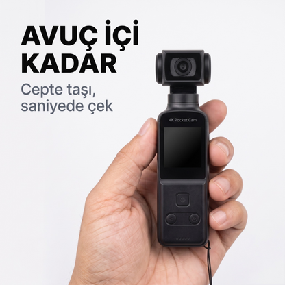 Snorae 4K Cep Kamerası — 9 Parça Set + Yaka Mikrofonu