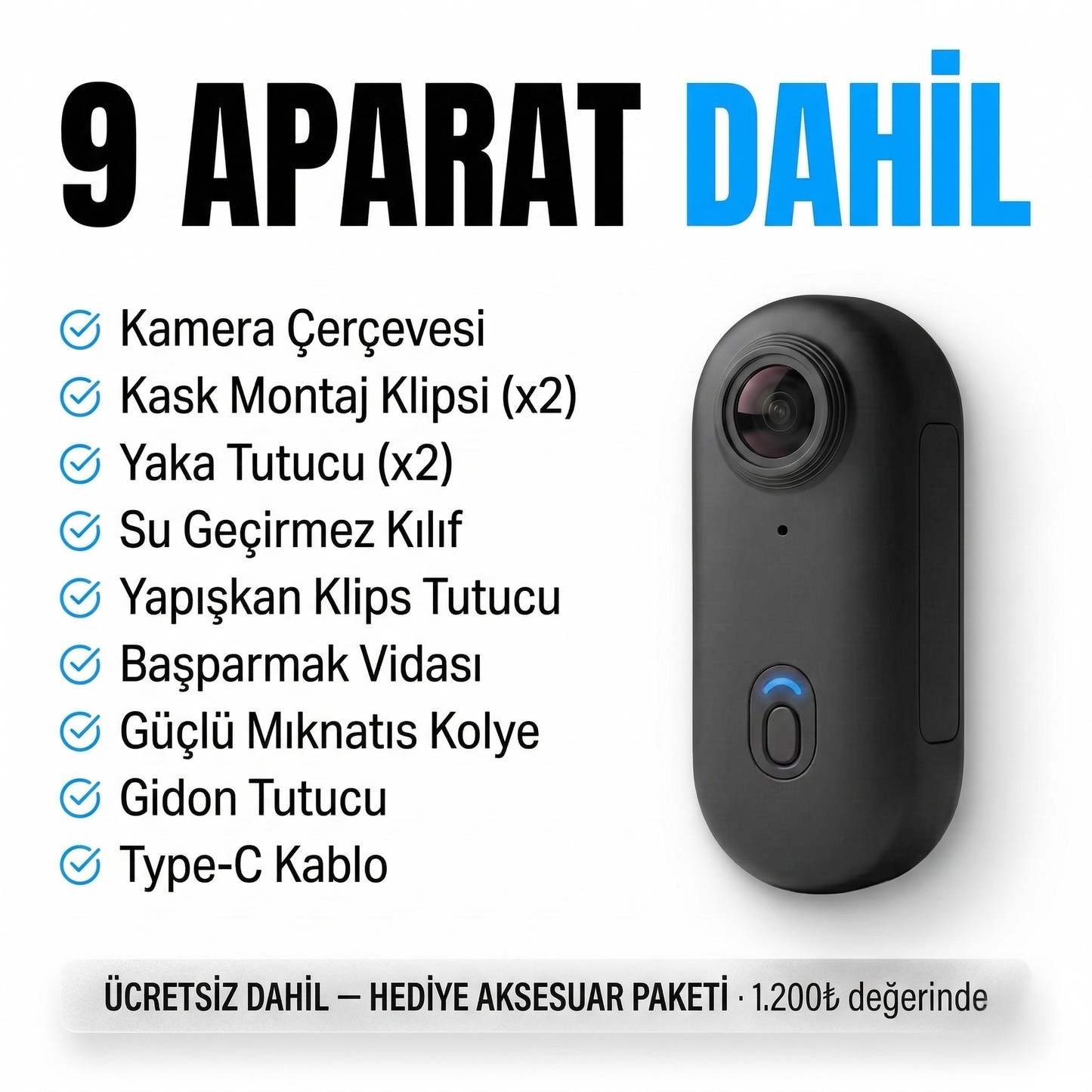 Snorae — Eller Serbest Aksiyon Kamerası