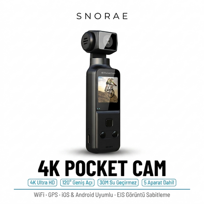 Snorae 4K Cep Kamerası — 5 Aparatlı Aksiyon Seti